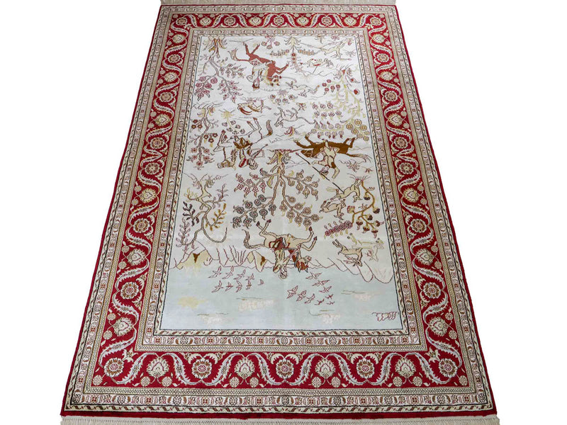 Chiński jedwab Dywan 185x124cm - Dywan orientalny
