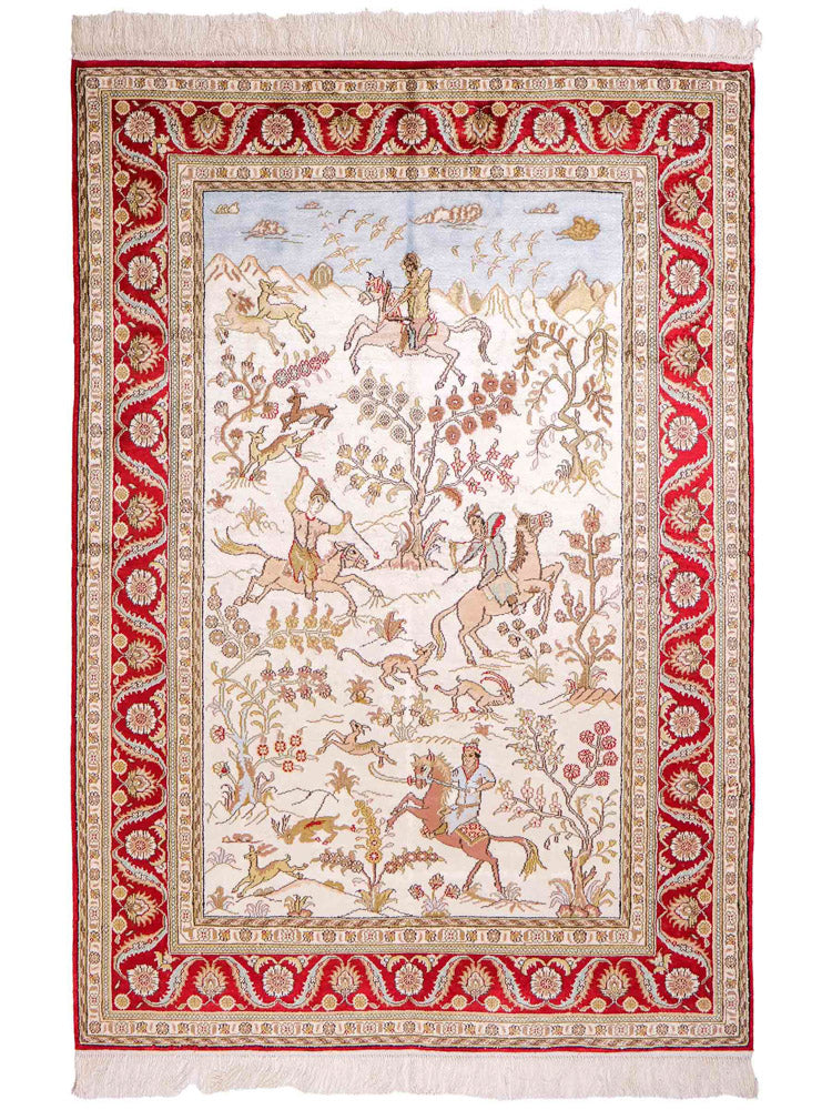 Chiński jedwab Dywan 176x124cm - Dywan orientalny