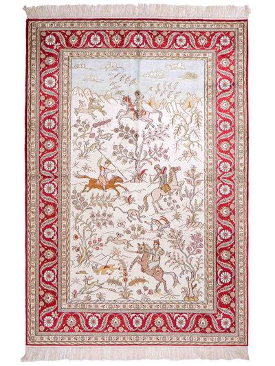 Chiński jedwab Dywan 126x185cm - Dywan orientalny