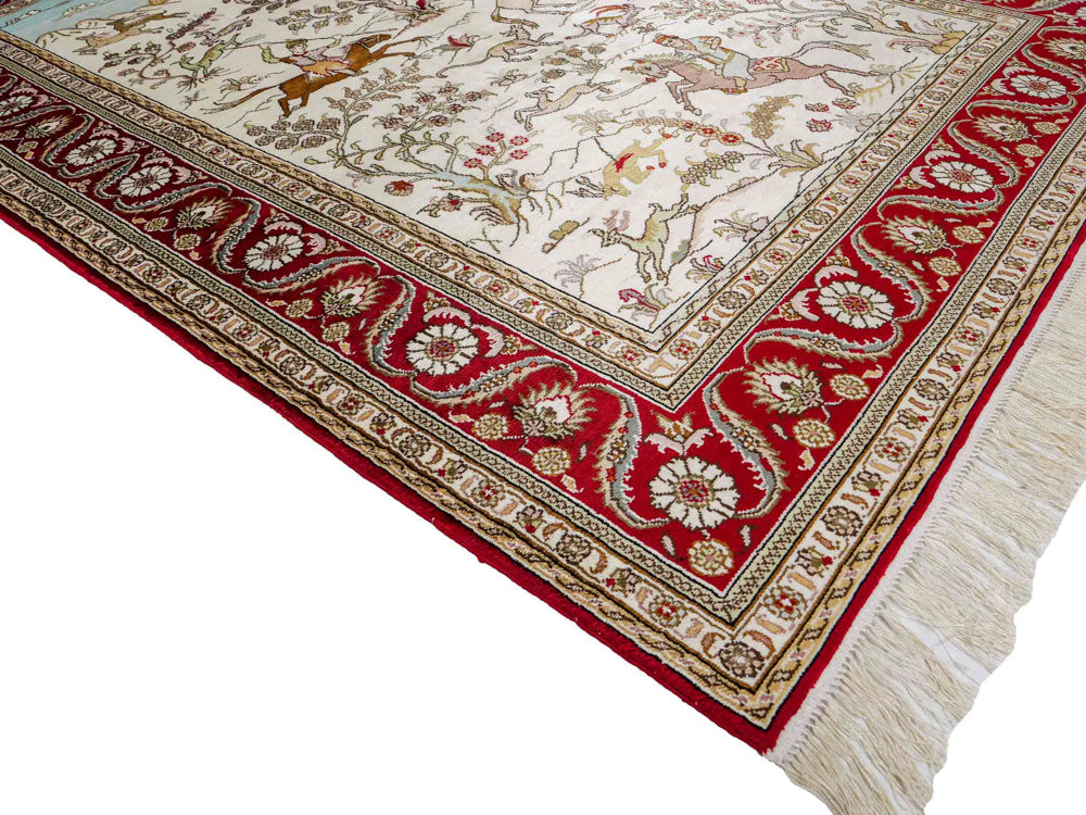 Chiński jedwab Dywan 185x126cm - Dywan orientalny