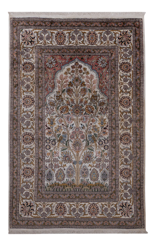 Jedwab kaszmirski Dywan 186x116cm - Dywan orientalny