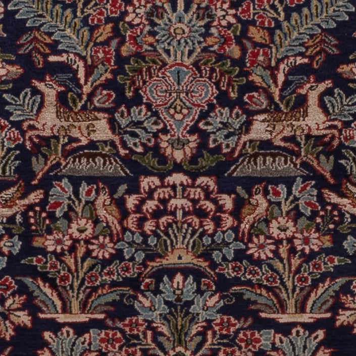 Perserteppich - Ghom - 206 x 138 cm - dunkelblau