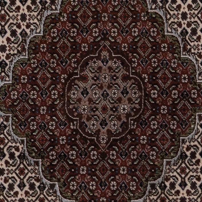 Dywan perski - Tabriz - Królewski - 206 x 138 cm - ciemny beż
