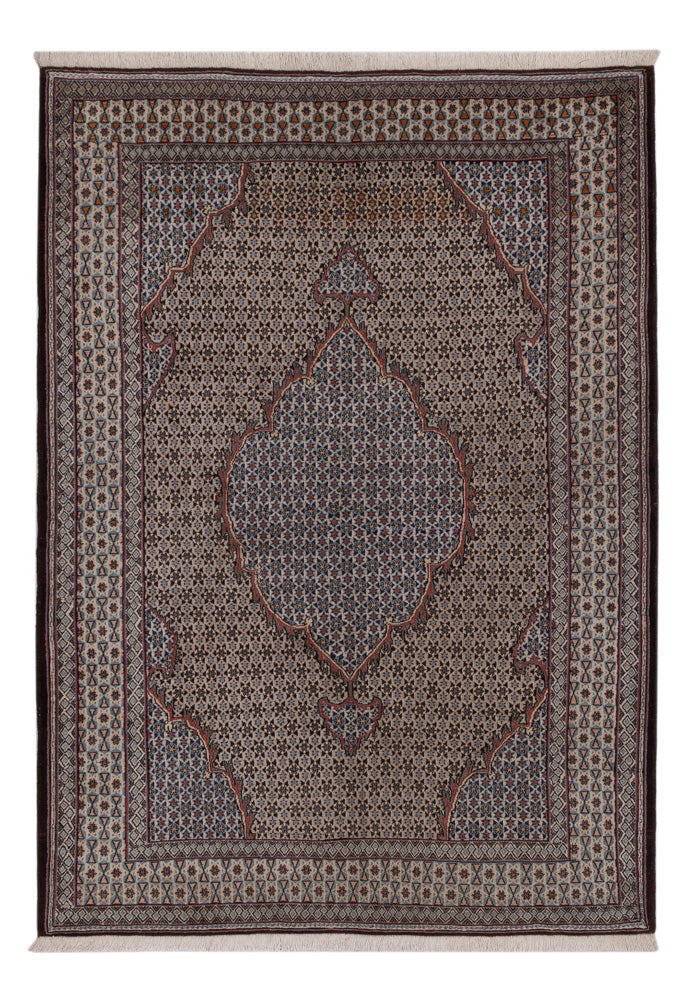 Perserteppich - Täbriz - Royal - 202 x 135 cm - dunkelbeige