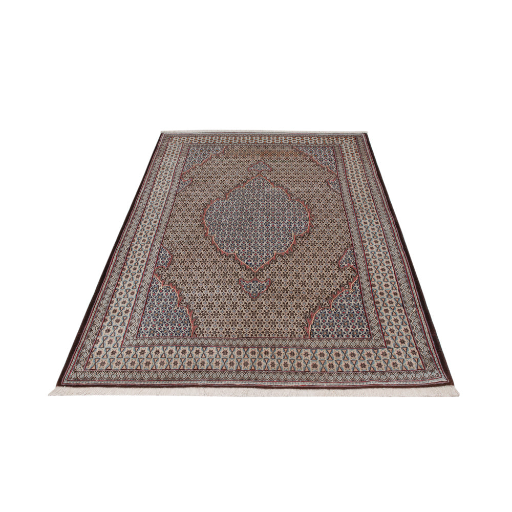 Perserteppich - Täbriz - Royal - 202 x 135 cm - dunkelbeige