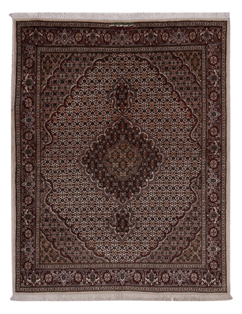 Dywan perski - Tabriz - 203 x 155 cm - ciemny beż