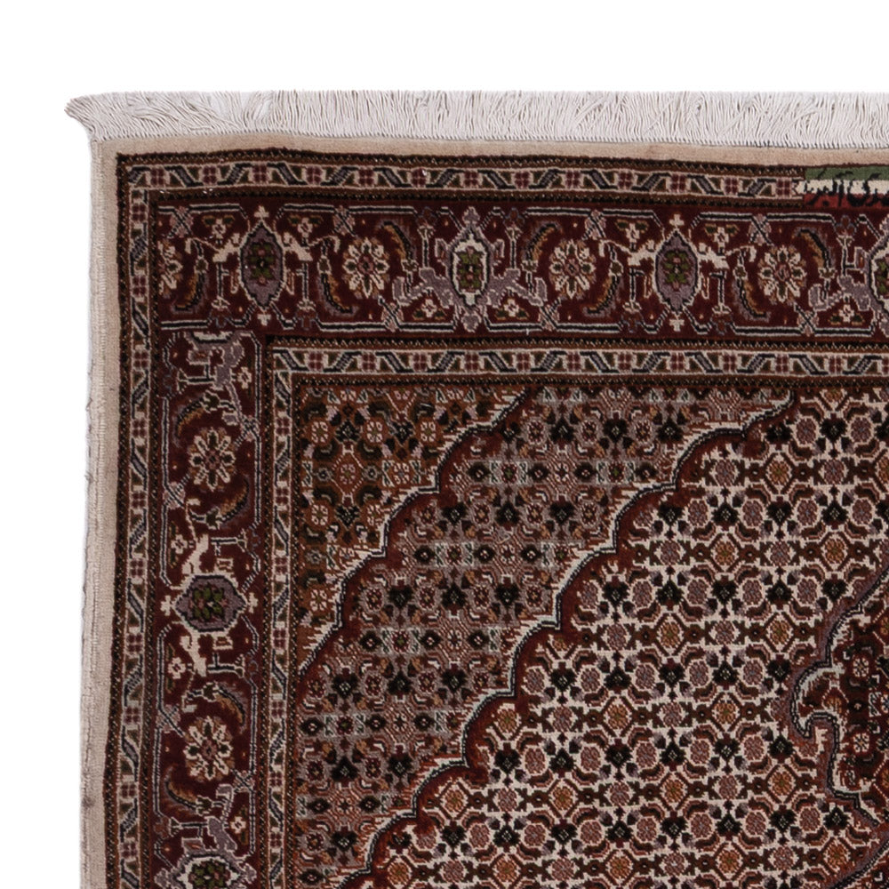 Dywan perski - Tabriz - 203 x 155 cm - ciemny beż