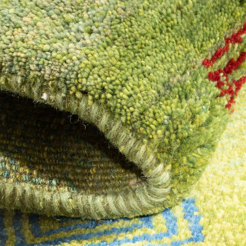 Dywan Gabbeh - perski - 88 x 57 cm - zielona