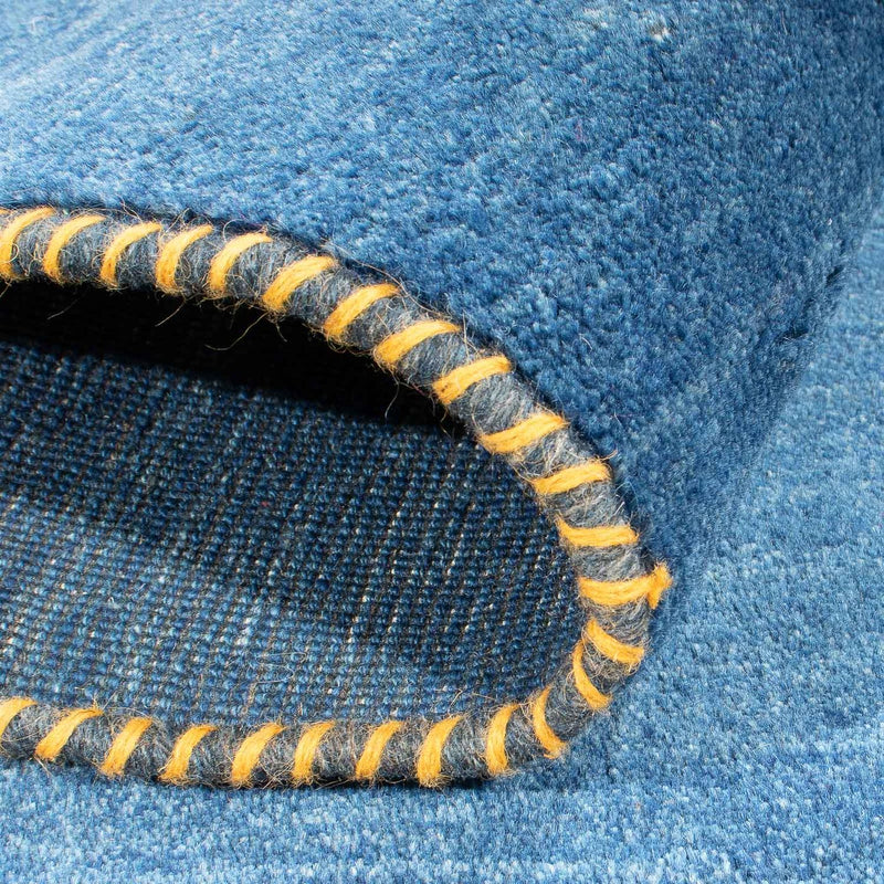 Dywan Gabbeh - perski - 145 x 106 cm - niebieski