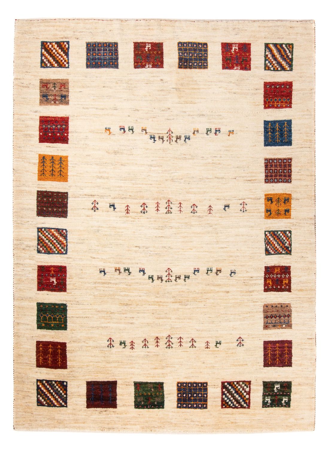 Dywan Gabbeh - Loribaft Perski - 175 x 122 cm - wielokolorowy