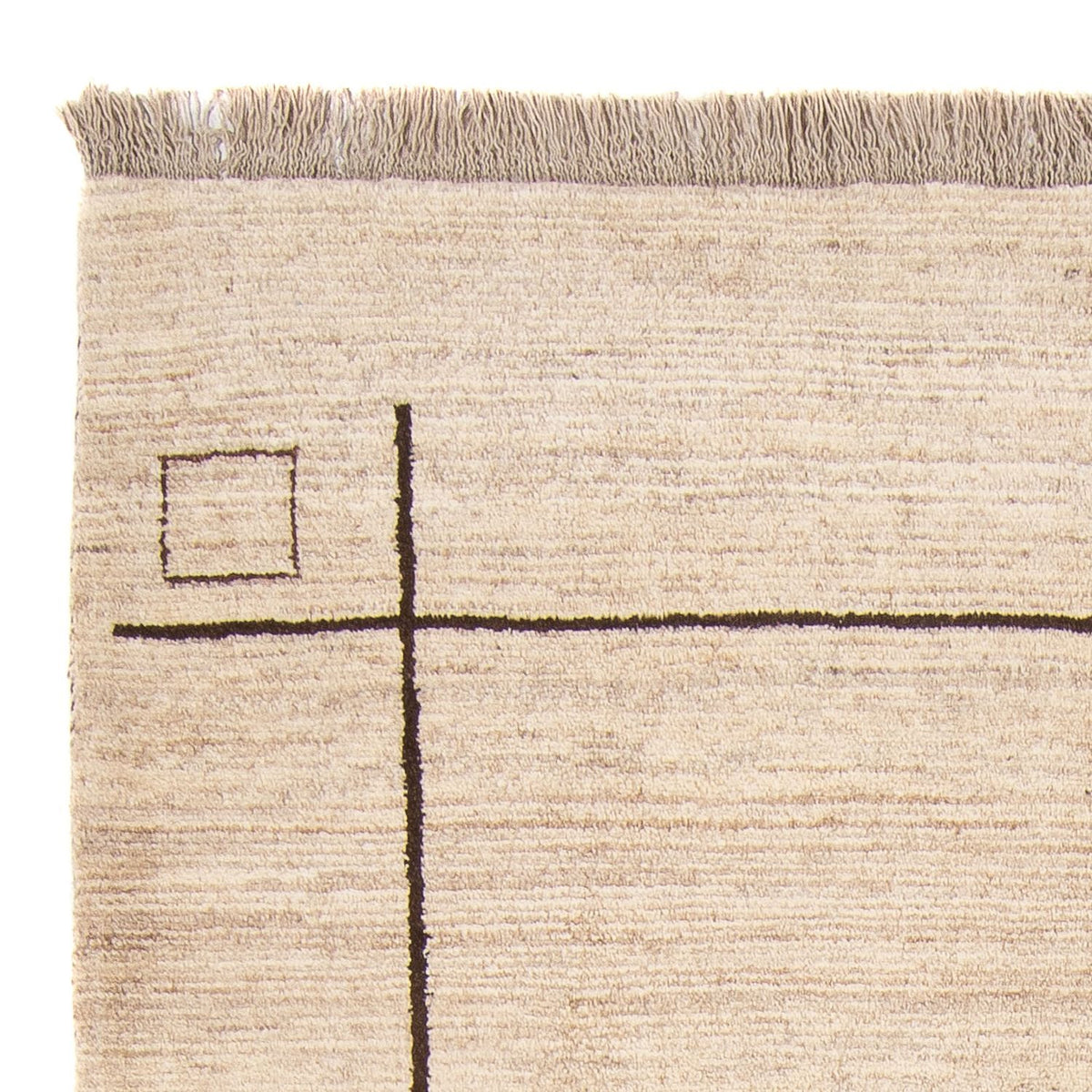 Dywan berberyjski - 205 x 158 cm - beżowy