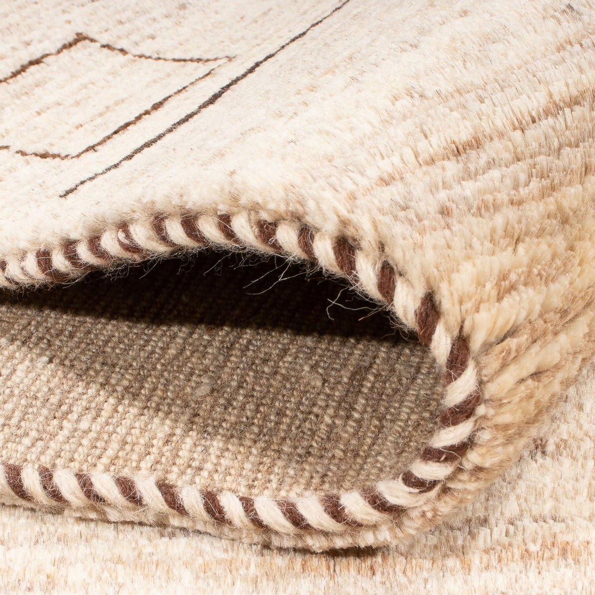 Dywan berberyjski - 205 x 158 cm - beżowy