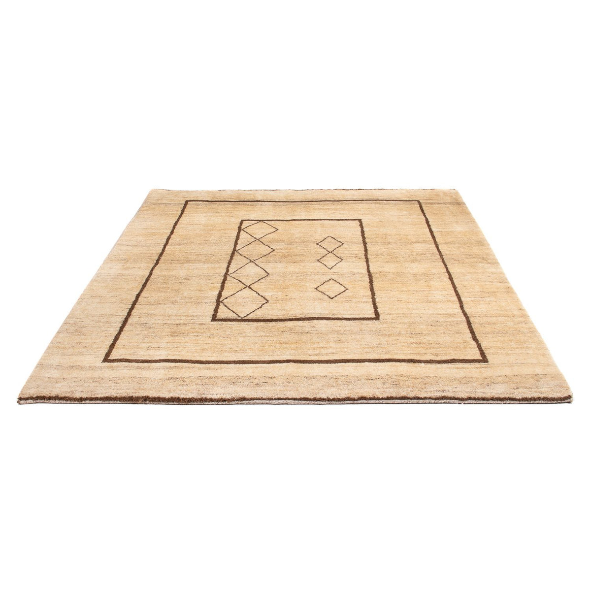 Dywan berberyjski - 203 x 164 cm - beżowy