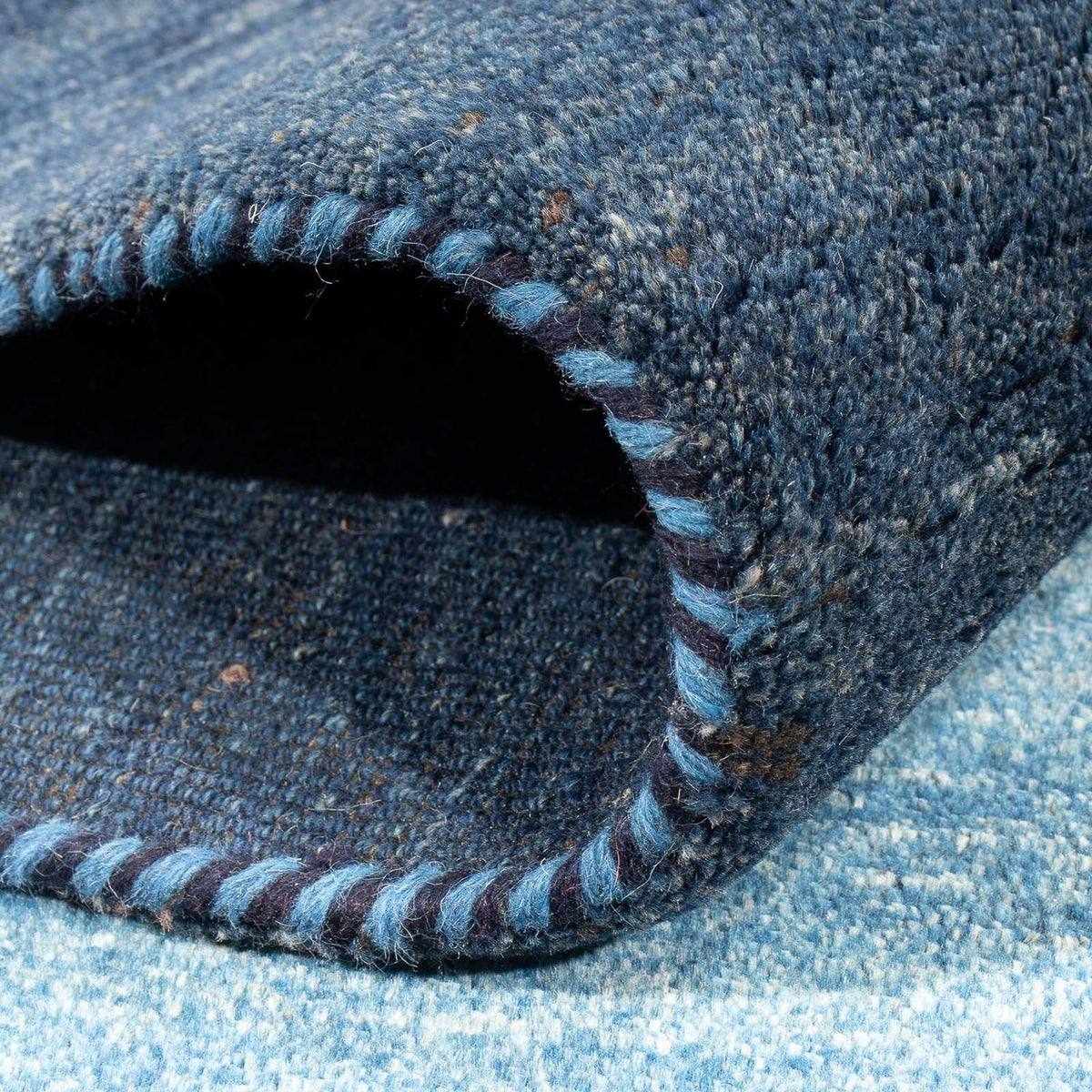 Dywan Gabbeh - perski - 292 x 195 cm - niebieski