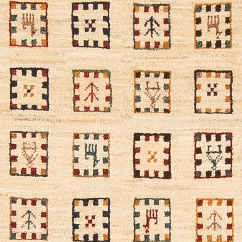 Biegacz Dywan Gabbeh - Loribaft Perski - 193 x 82 cm - wielokolorowy