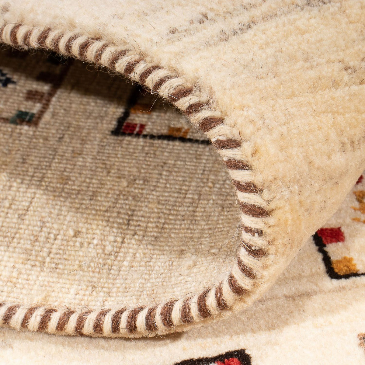 Biegacz Dywan Gabbeh - Loribaft Perski - 193 x 82 cm - wielokolorowy