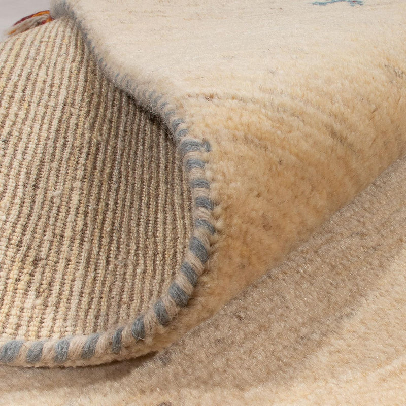 Biegacz Dywan Gabbeh - perski - 200 x 82 cm - beżowy