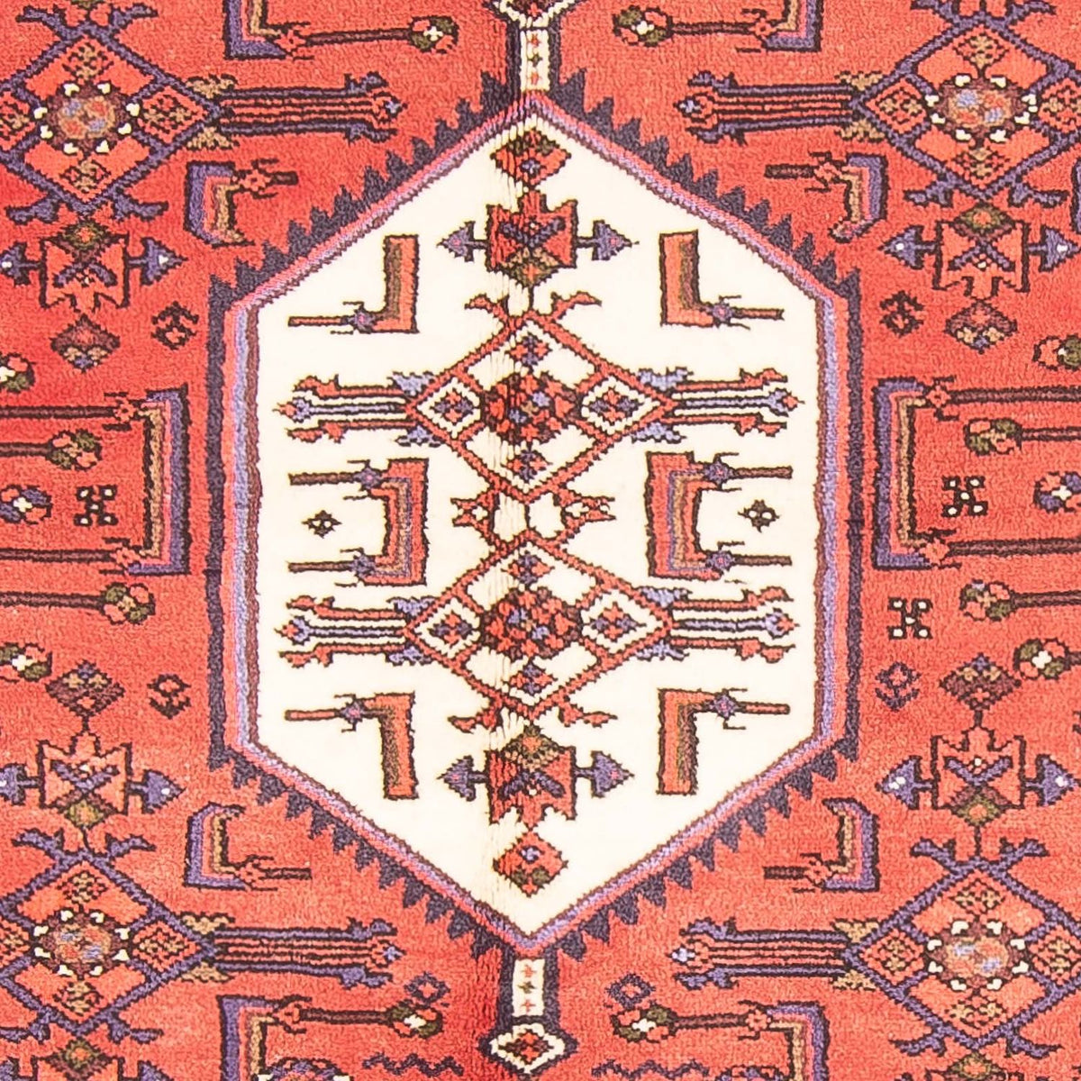 Perski dywan - Nomadyczny - 194 x 131 cm - czerwony