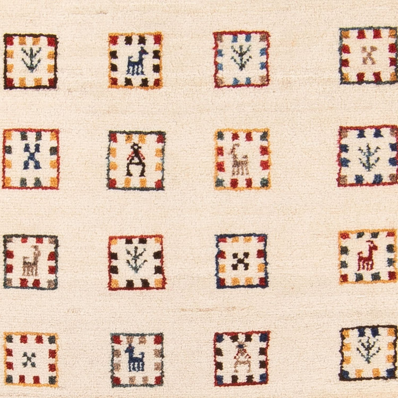 Biegacz Dywan Gabbeh - Loribaft Perski - 200 x 82 cm - beżowy