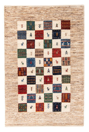 Dywan Gabbeh - Loribaft Perski - 125 x 86 cm - wielokolorowy