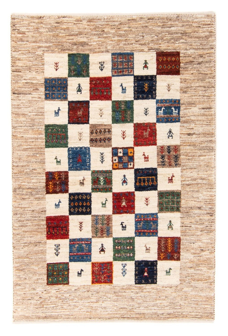 Dywan Gabbeh - Loribaft Perski - 125 x 86 cm - wielokolorowy