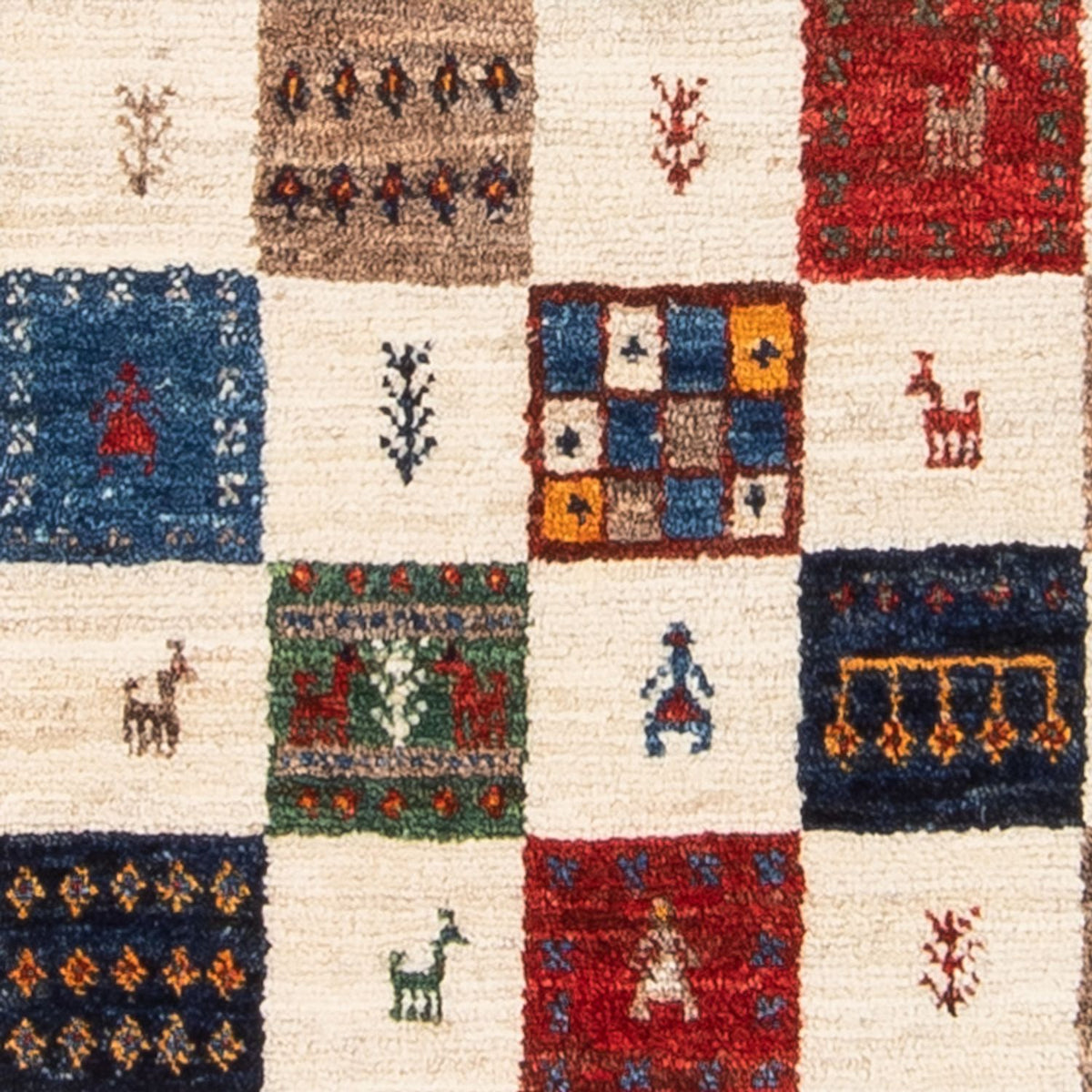 Dywan Gabbeh - Loribaft Perski - 125 x 86 cm - wielokolorowy