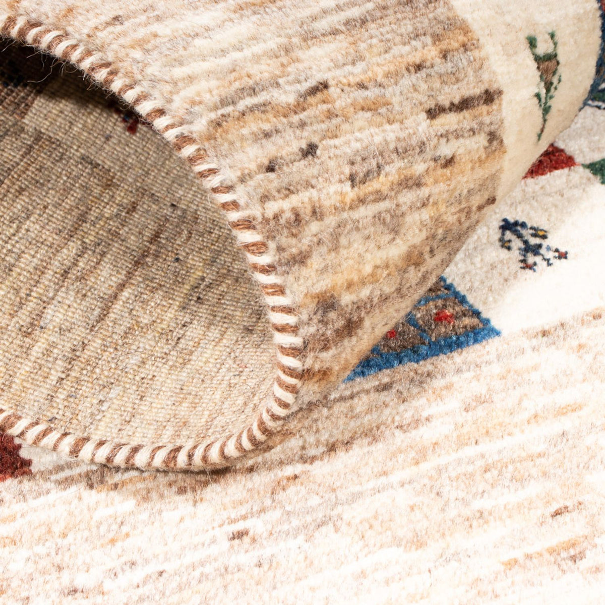 Dywan Gabbeh - Loribaft Perski - 125 x 86 cm - wielokolorowy