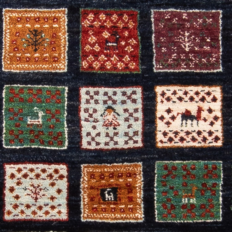 Dywan Gabbeh - Loribaft Perski - 120 x 87 cm - wielokolorowy