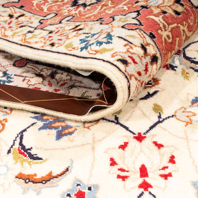 Dywan perski - Tabriz - Królewski - 210 x 154 cm - kremowy