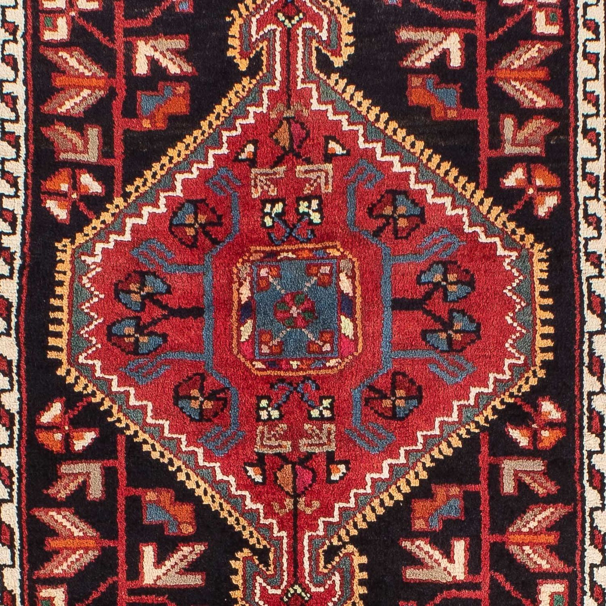 Perski dywan - Nomadyczny - 136 x 82 cm - ciemnoniebieski