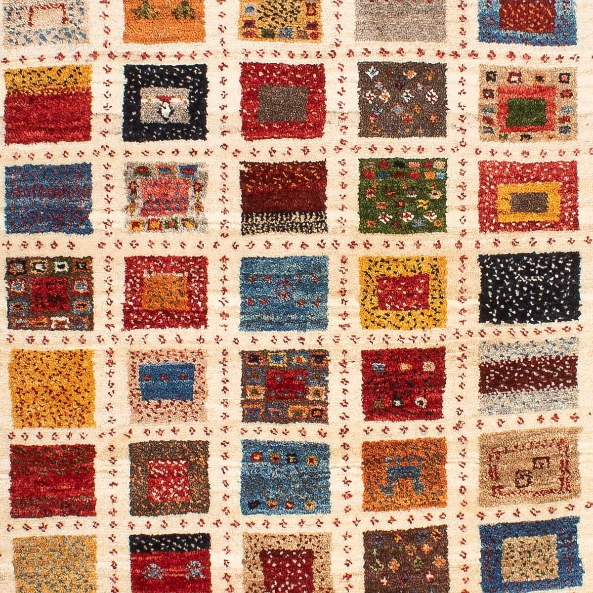 Dywan Gabbeh - Loribaft Perski - 128 x 86 cm - wielokolorowy