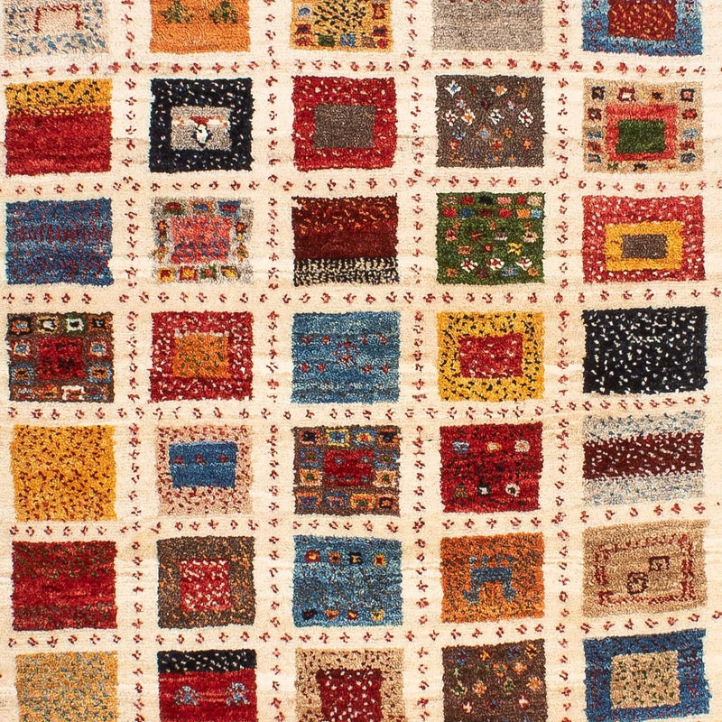 Dywan Gabbeh - Loribaft Perski - 128 x 86 cm - wielokolorowy