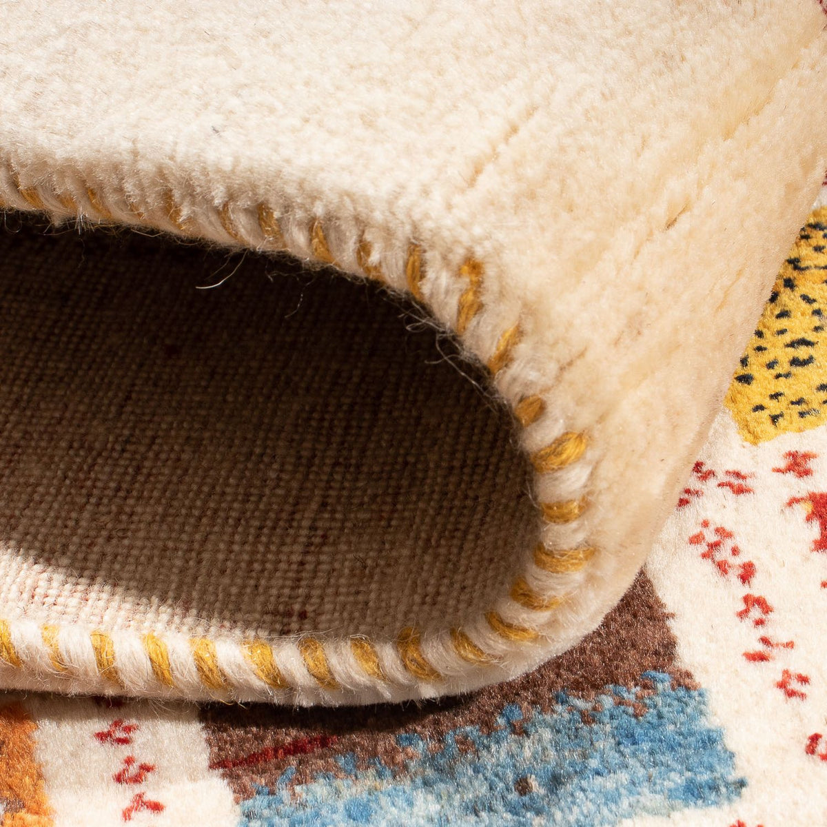 Dywan Gabbeh - Loribaft Perski - 128 x 86 cm - wielokolorowy