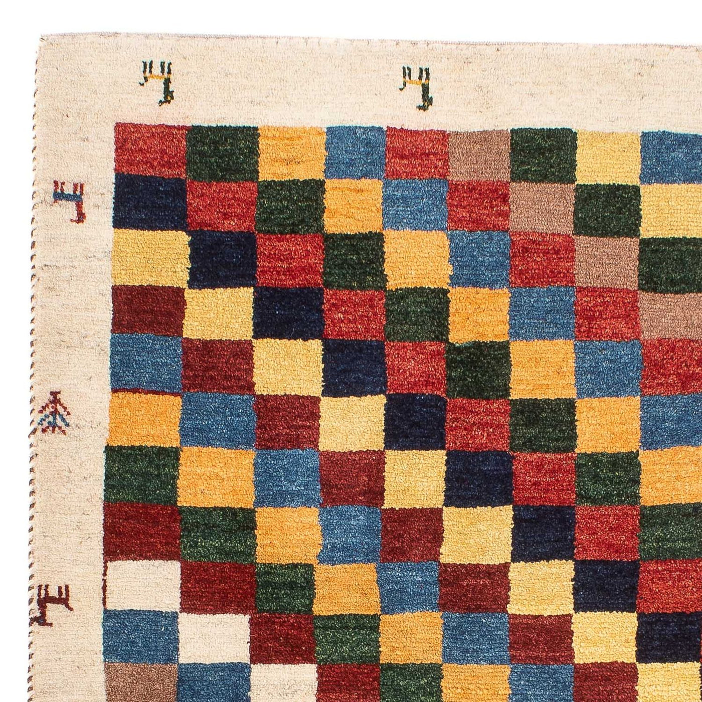 Dywan Gabbeh - perski - 125 x 86 cm - wielokolorowy