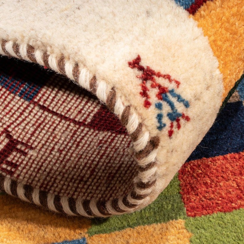 Dywan Gabbeh - perski - 125 x 86 cm - wielokolorowy