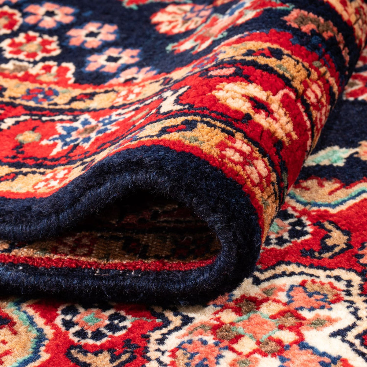 Biegacz Dywan perski - Klasyczny - 377 x 85 cm - ciemnoniebieski