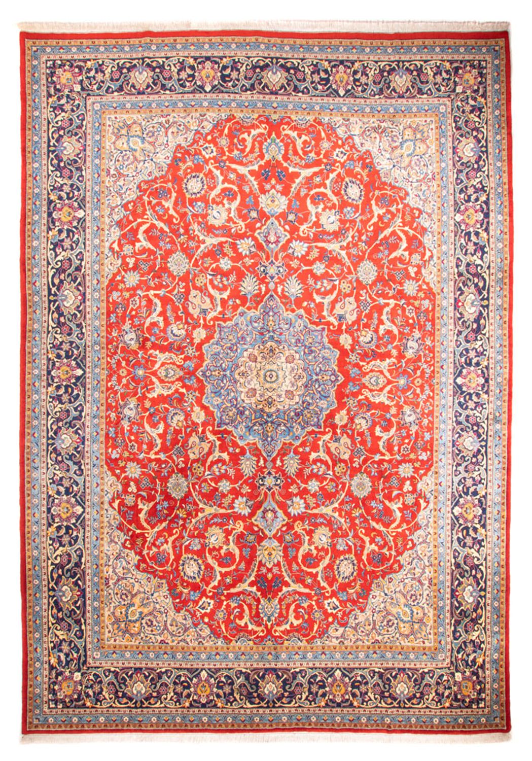 Dywan perski - Isfahan - Premium - 461 x 338 cm - czerwony