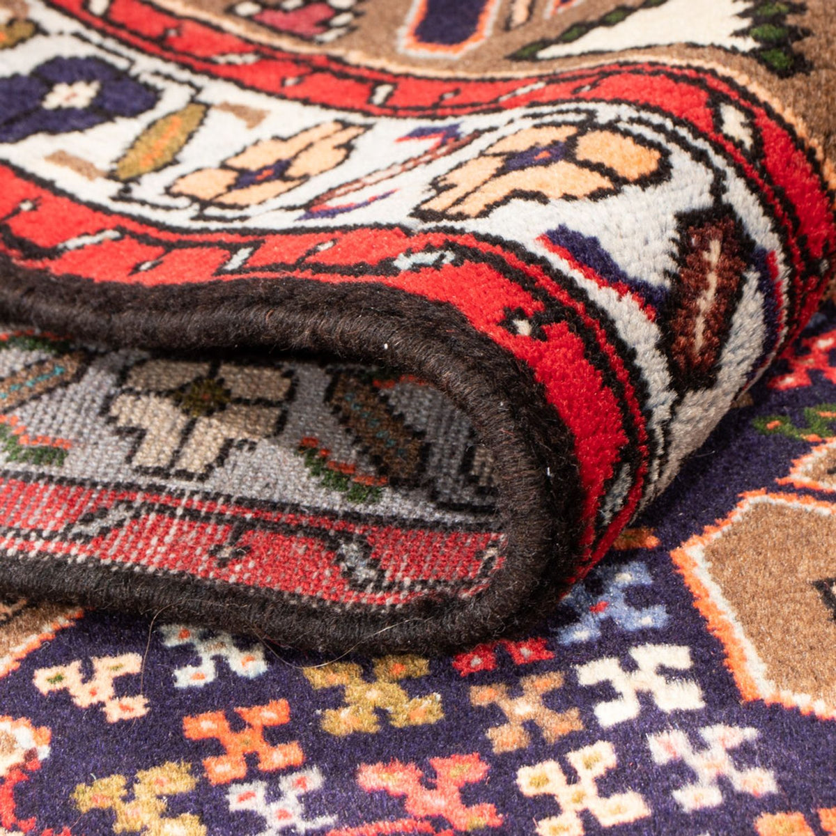 Biegacz Perski dywan - Nomadyczny - 385 x 85 cm - ciemnoniebieski