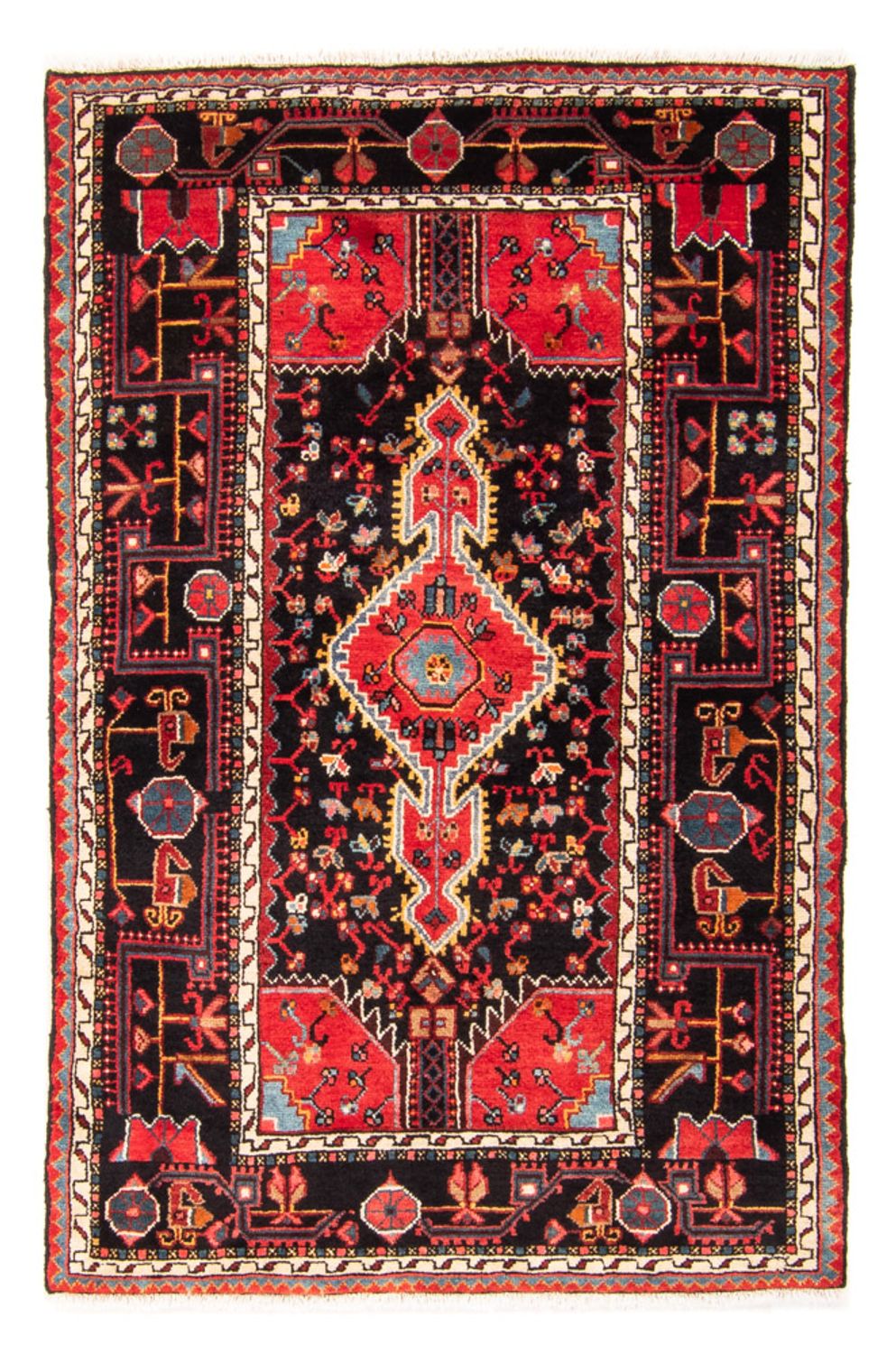 Perski dywan - Nomadyczny - 164 x 102 cm - ciemnoniebieski