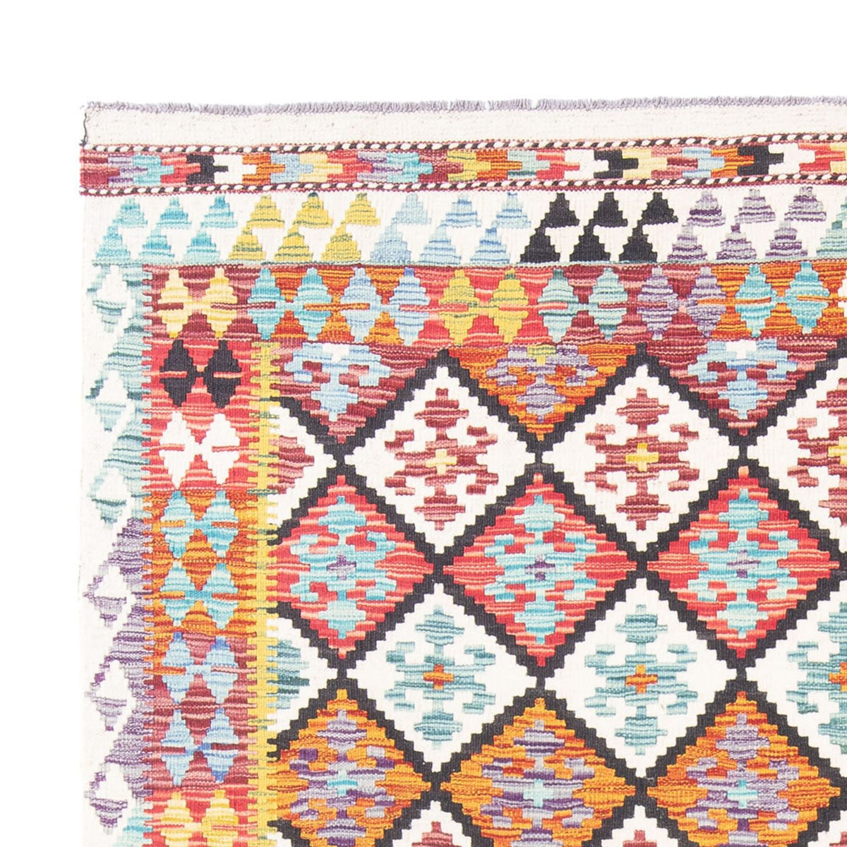 Dywan Kelim - Splash - 239 x 200 cm - wielokolorowy