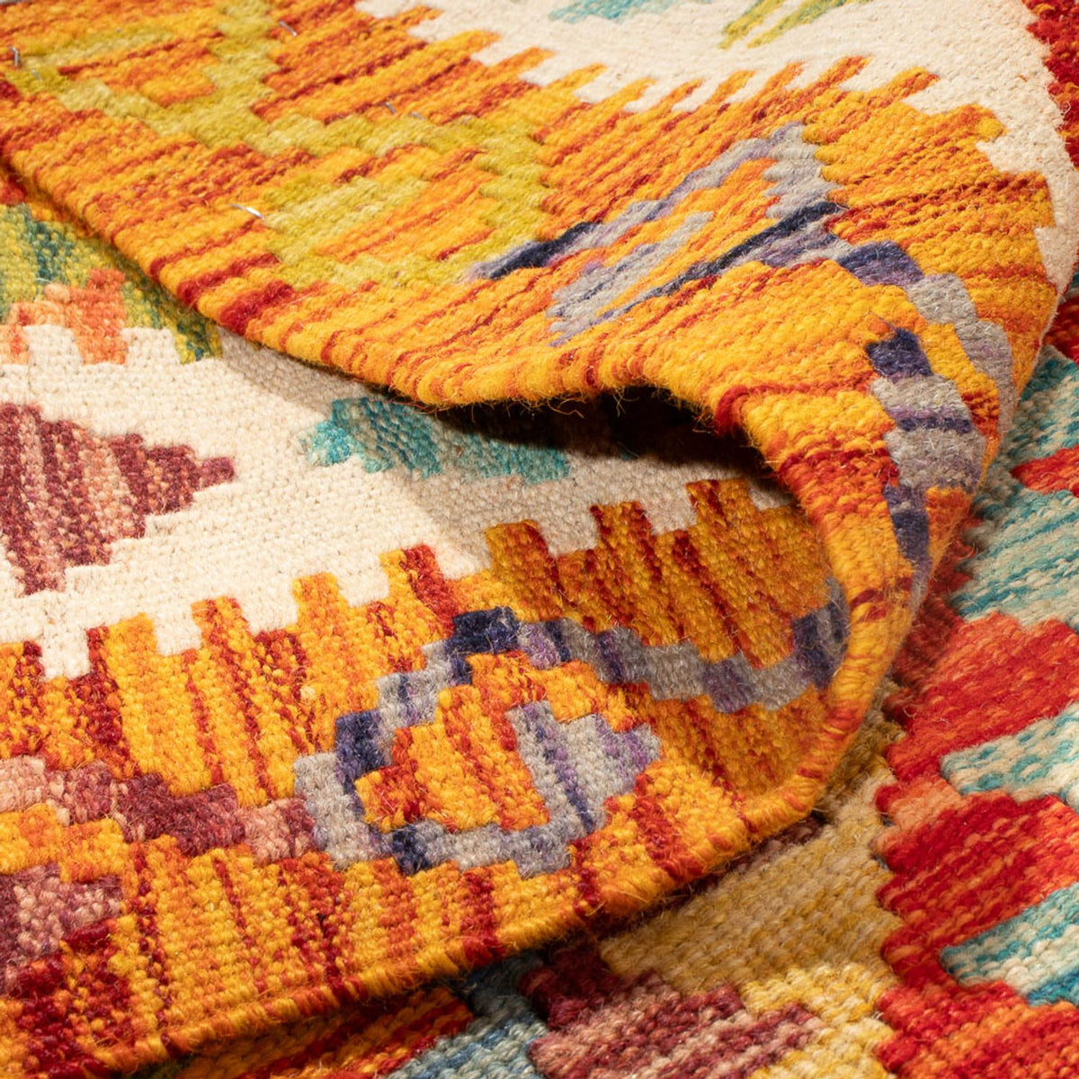 Dywan Kelim - Splash - 190 x 123 cm - wielokolorowy