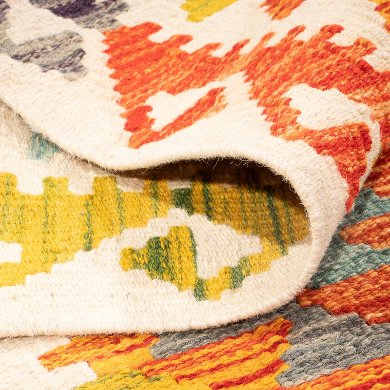 Dywan Kelim - Splash - 195 x 156 cm - wielokolorowy