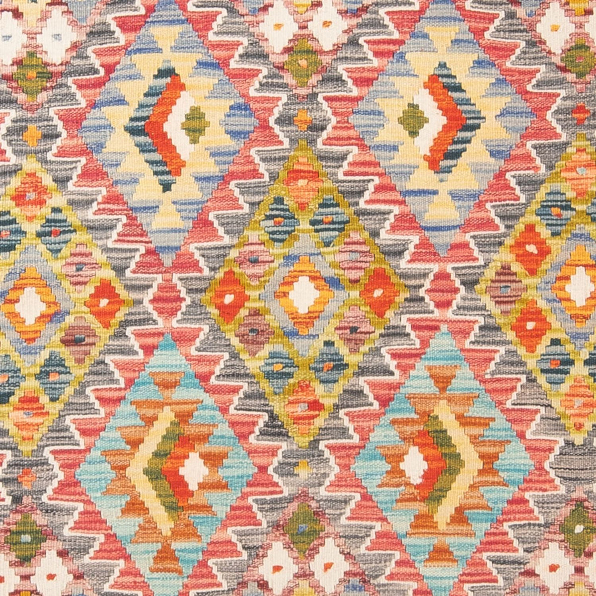 Dywan Kelim - Splash - 197 x 162 cm - wielokolorowy