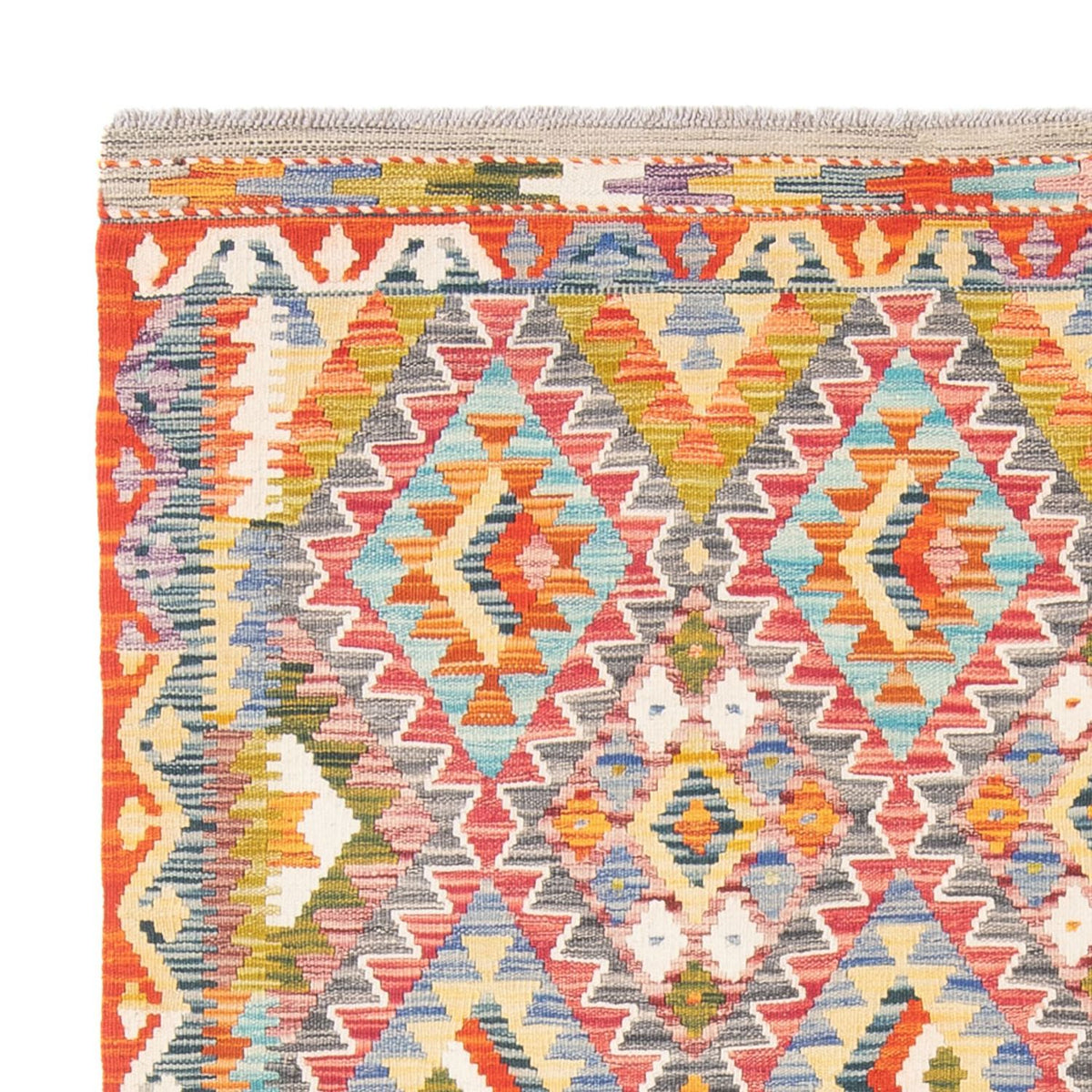 Dywan Kelim - Splash - 197 x 162 cm - wielokolorowy