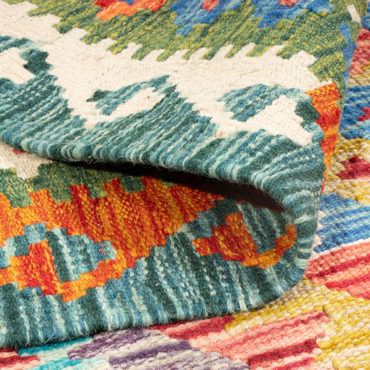 Dywan Kelim - Splash - 196 x 152 cm - wielokolorowy