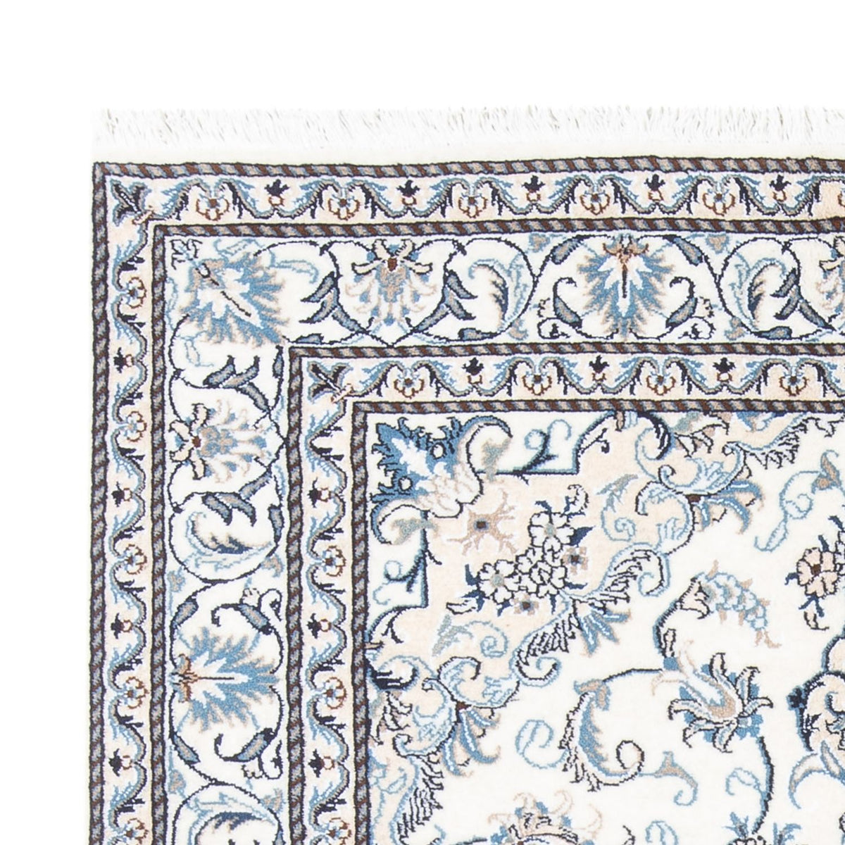 Dywan perski - Nain - 206 x 144 cm - kremowy