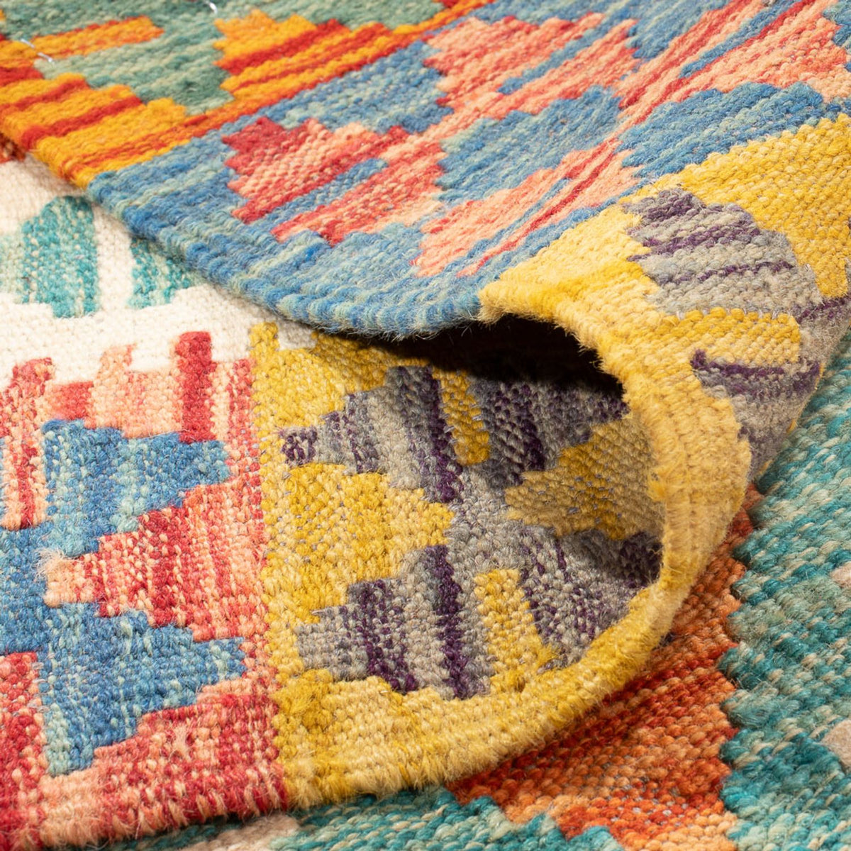 Dywan Kelim - Splash - 145 x 106 cm - wielokolorowy