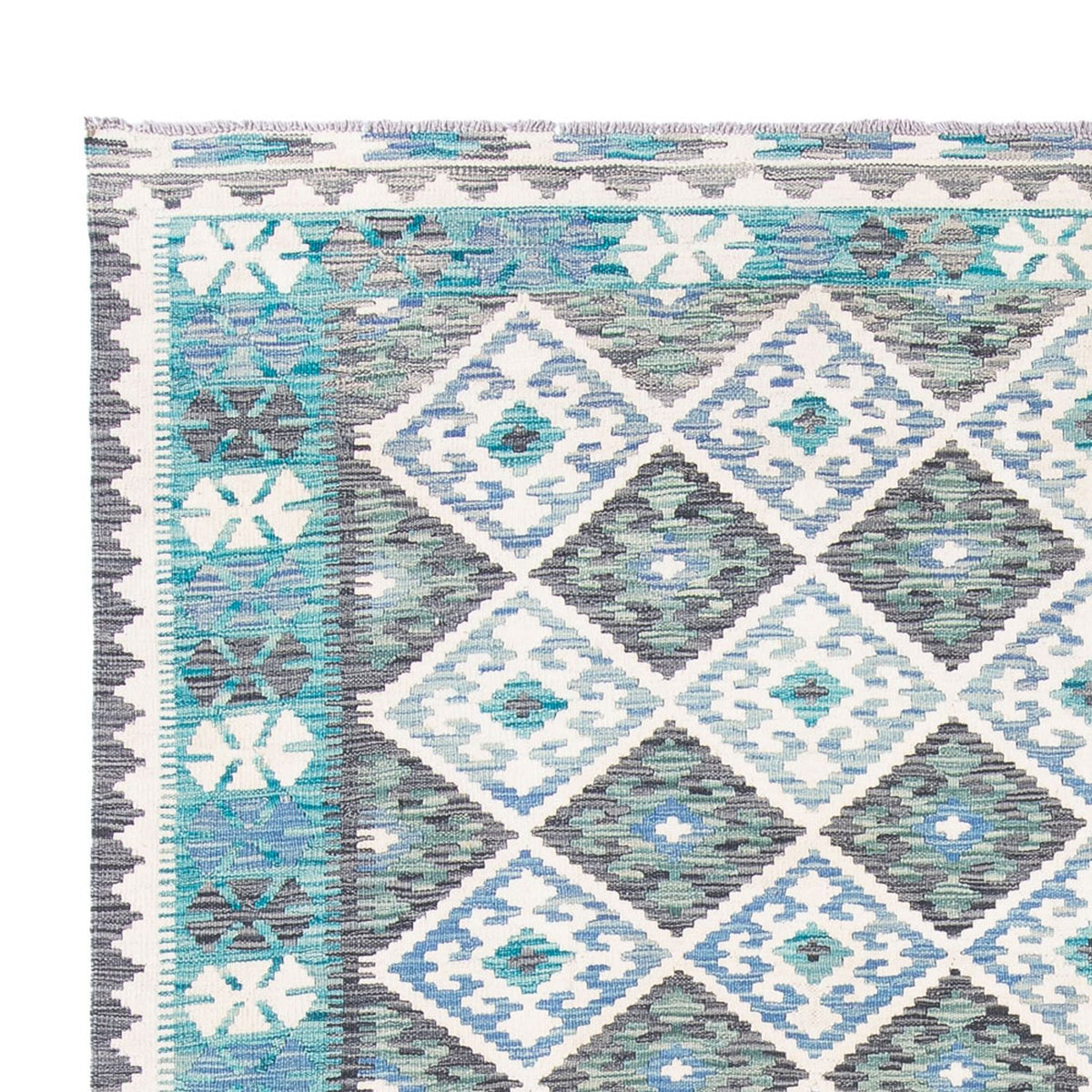 Dywan Kelim - modny - 292 x 220 cm - wielokolorowy