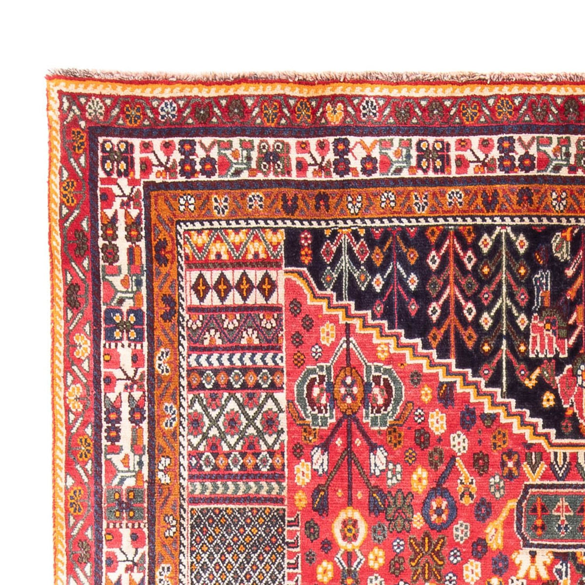 Perski dywan - Nomadyczny - 252 x 155 cm - czerwony