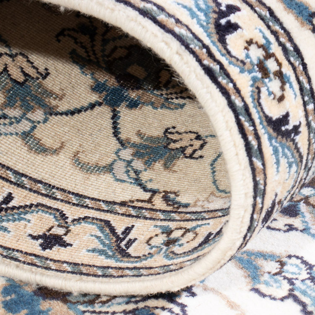 Biegacz Dywan perski - Nain - 264 x 74 cm - kremowy